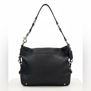 Vintage Y2K Coach Carly Medium Slouchy Black Pebbled Leather Hobo Shoulder Bag